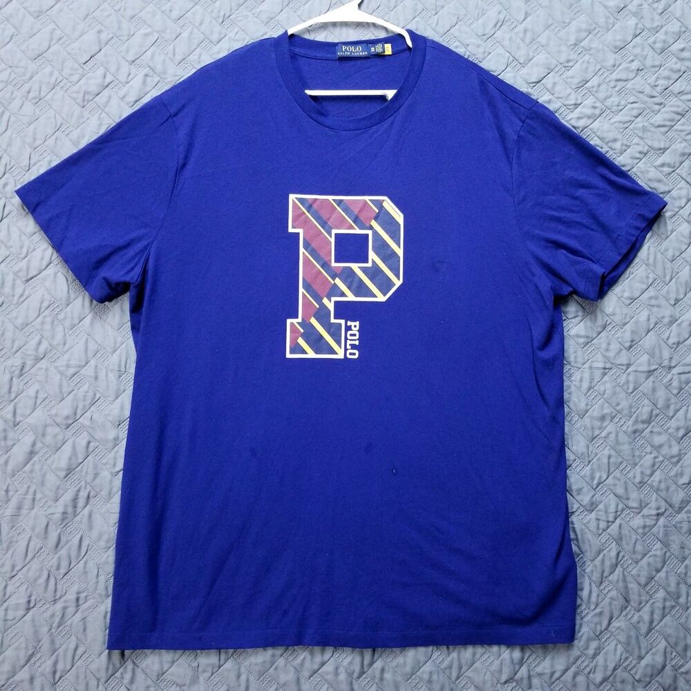 Polo Ralph Lauren T Shirt Mens 1XB Blue Regular Fit Short Sleeve Pullover Dark